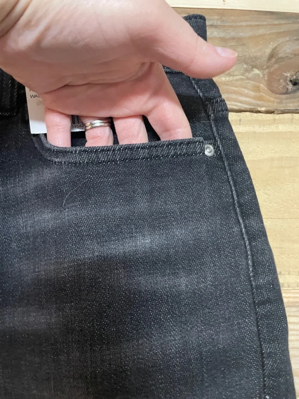 Lee size 14M Black Mineral Wash Frayed Hem Stretchy High-rise Relax Denim Shorts - Picture 5 of 13